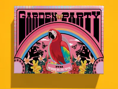 Garden Party Rolling Papers, Packaging Concept design graphic design