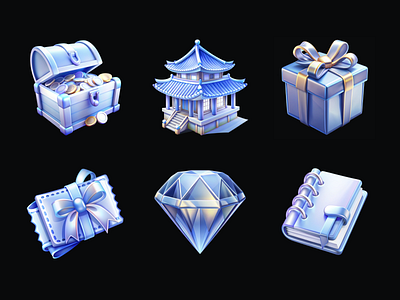 Custom 3D Icons for an Online Casino 3d 3d icons ai betting blockchain book casino casino art casino graphics casino icons chest crypto gambling game gaming gift icon pack icons igaming korea