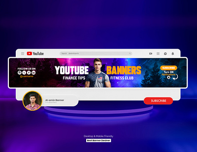 YouTube Banner Template Editor banner design banner youtube channel art channel cover cover editor header logo psd youtube youtube banner youtube banner design youtube banner templates youtube channel