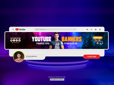 YouTube Banner Template Editor banner design banner youtube channel art channel cover cover editor header logo psd youtube youtube banner youtube banner design youtube banner templates youtube channel