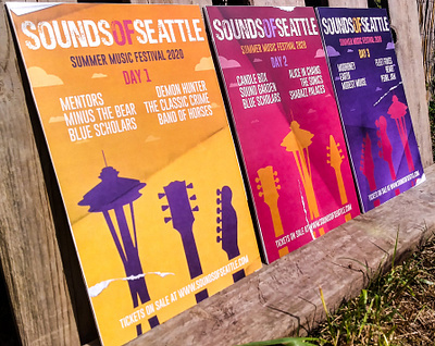 Sounds of Seattle | Poster Set graphic design music music festival poster poster design