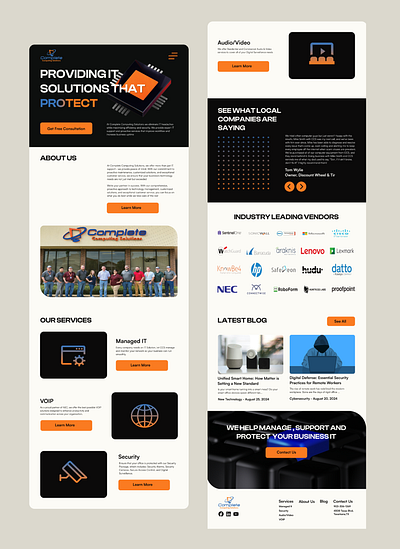 IT Company Landing page it landingpage ui ui design uiux user interface webdesign