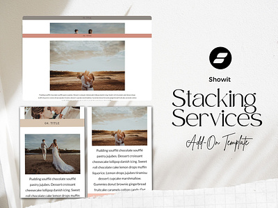 Showit Stacking Services Add-On Template showit showit add on showit canvas