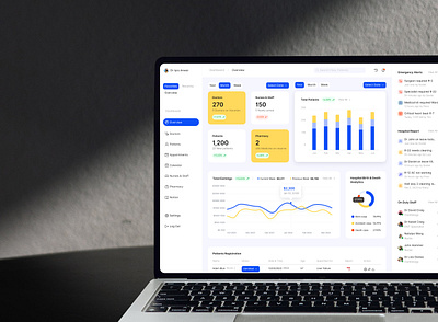 SaaS Hospital Management Dashboard Design healthcare healthcare project hospital saas saas project ui ux ux design