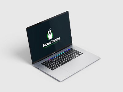 MouseTrading Logo business logo logos macbook mockup simple trading