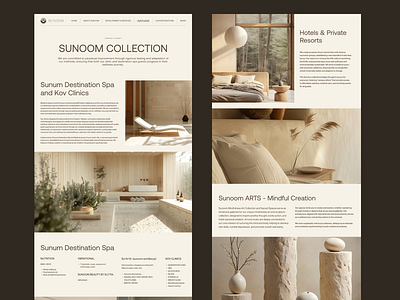 SUNOOM - Website Design beige branding design destinations landing page logo travel ui web