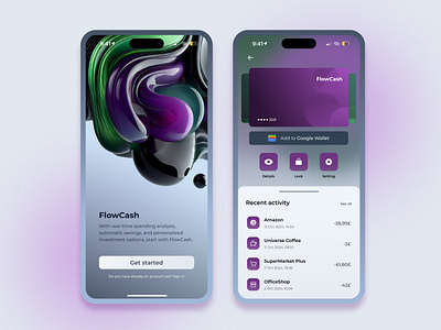 FlowCash - Credit card checkout 3d app bank branding challenge ui clean credit card daily ui debut exploration explore graphic design interface ispiration mockup payments transaction ui uiux design web design