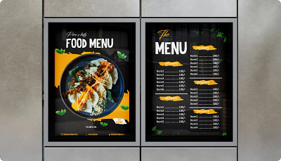 Food Menu - Graphic Design - Creasions graphic design