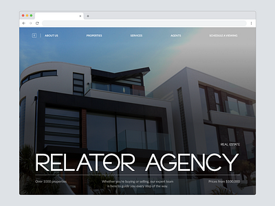 Real estate agency - Hero section agency design herosection home property realestate userexperience userinterface uxui webdesign webdesigner