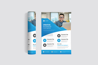 A4 Corporate Flyer Template graphic design print