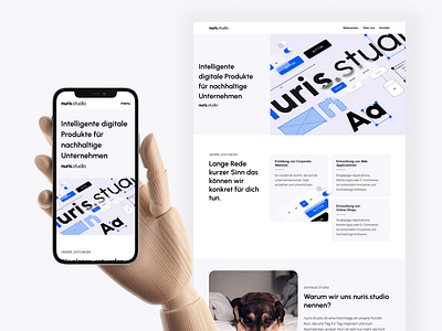 nuris.studio | Homepage homepage interface design landigpage mobile mockup purple responsive ui ui design ui ux uidesign webdesign website