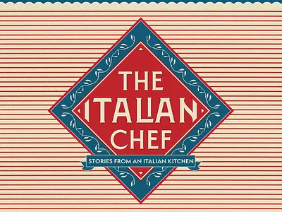 The Italian Chef Cookbook Cover book cover branding chef cook book cookbook italian italy label los angeles packaging typography vintage vintage book vintage book cover vintage branding vintage design vintage label vintage packaging vintage typography wes anderson