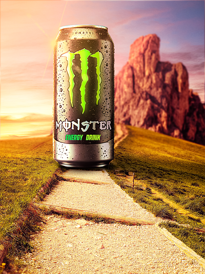 Monster EDrink design illustration photoshop