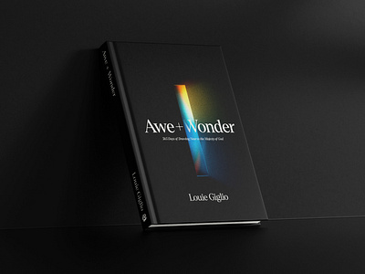 Awe + Wonder 3d book bookcover color concept cover haze portal type typography