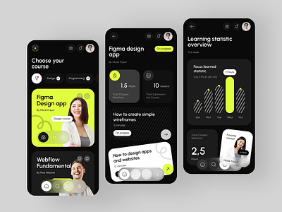 Learning Mobile App branding dailyui design graphic design ui ux