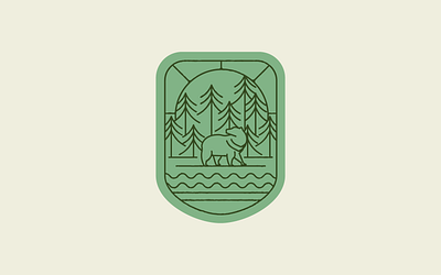 Bear logomark bear brand identity branding forest line logo logomark