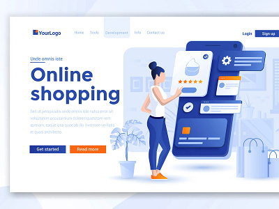 landing page ui/ux graphic design ui