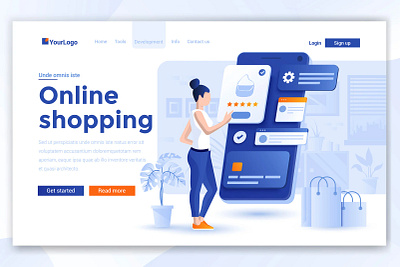 landing page ui/ux graphic design ui