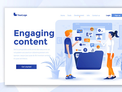 landing page ui/ux graphic design ui