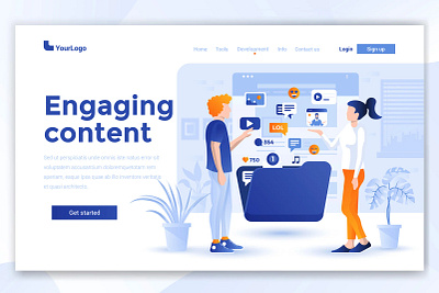 landing page ui/ux graphic design ui