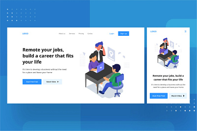 landing page ui/ux graphic design ui