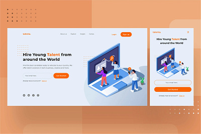 landing page ui/ux graphic design ui