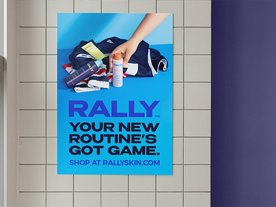 Rally Skin Poster branding design graphic design logo packaging typography