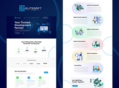 Elitesoft Lab animation branding css3 figma design graphic design html5 icons motion graphics ui vector design