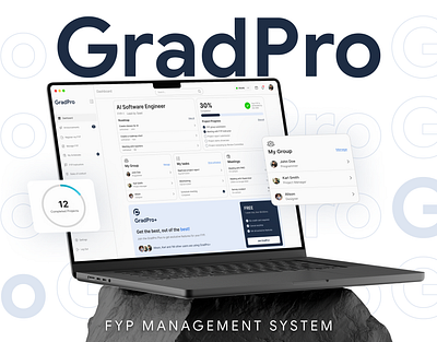 GradPro FYP Managment System branding course dashboard education learning lms management mobile app project saas software student ui ux