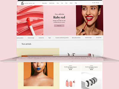 Cosmetic Shopify website design and development cosmetics ecommerce makeup shop shopify skincare website design