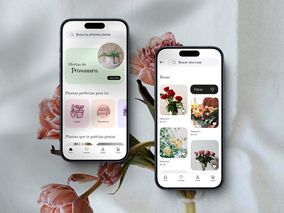 La Rosa de mi Jardín e commerce mobile plants ui