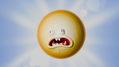 Sun from Rick and Morty 3d blender fun sculpting stylized