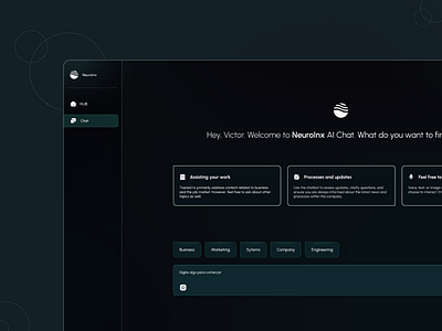 AI Chat - Neuroinx ai chat chatbot product design ui ux visual design