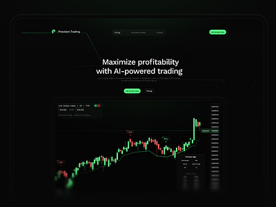 🎯Precision Trading - Landing Page 3d animation branding graphic design logo motion graphics ui