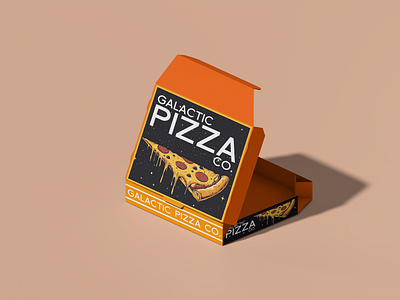 Galactic Pizza Co. branding