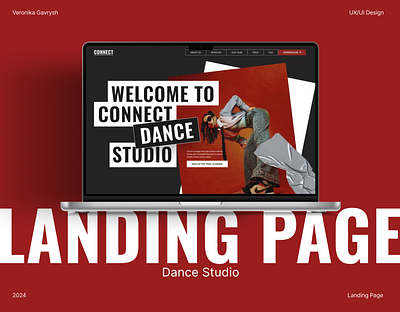 Connect Dance Studio: Bold & Energetic Landing Page 3d animation app branding connect dance design graphic design illustration landing page logo motion graphics studio typography ui ux vector web