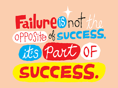 Failure is not ... handdrawn illustration inspiration motivational nate williams quote