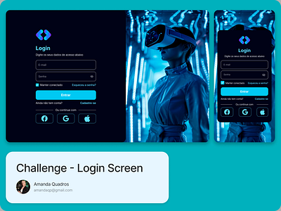 A simple and responsive login screen design figma prototyping ui ux