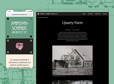 Johnson–Schmidt Architects portfolio redesign architecture branding graphic design portfolio product design ui ux web website