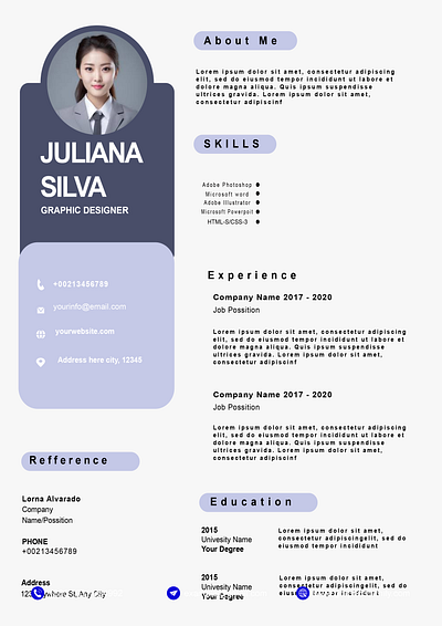 Simple Resume Design branding design flyer design graphic design illustration invoice logo resume design text logo