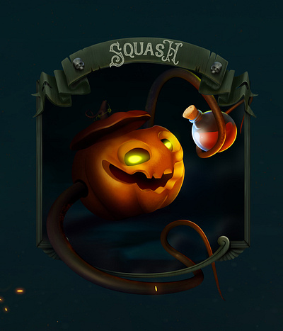 Squash Withes Tales character design halloween illustration magic monster potion pumpkin tentacles