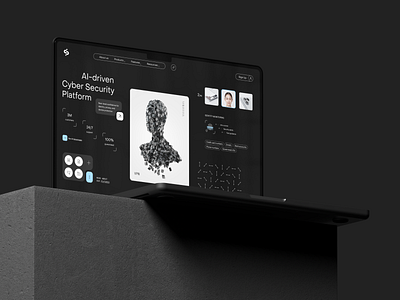 AI cyber security: web design, landing page ai ai cybersecurity ai security cybersecurity digital security landing landing design landing page secure design security ui ux web web design web designer web page webdesign website website designer