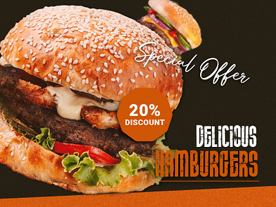 Craving a Bite? Check Out This Burger Design branding fast food food design foodie graphic design hamburgerdesign special offer