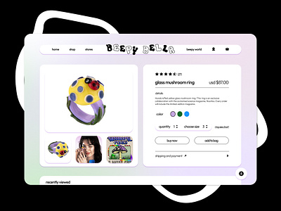 Single product Beepy Bella challenge servicedesignclub ui ui camp uicampw24 webdesign