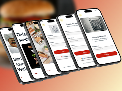 UI UX Design for customizing sandwich application