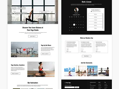 Daily UI: Day 03 - Landing Page branding dailyui day3 landingpage ui yogastudio