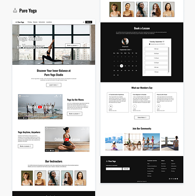 Daily UI: Day 03 - Landing Page branding dailyui day3 landingpage ui yogastudio