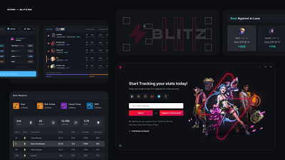 Blitz App - Design Elements branding design systems logo design product design ui ux web design