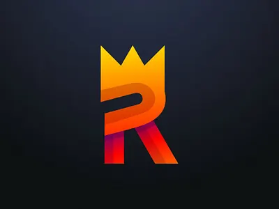 letter R logo design technology