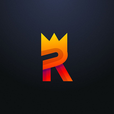 letter R logo design technology